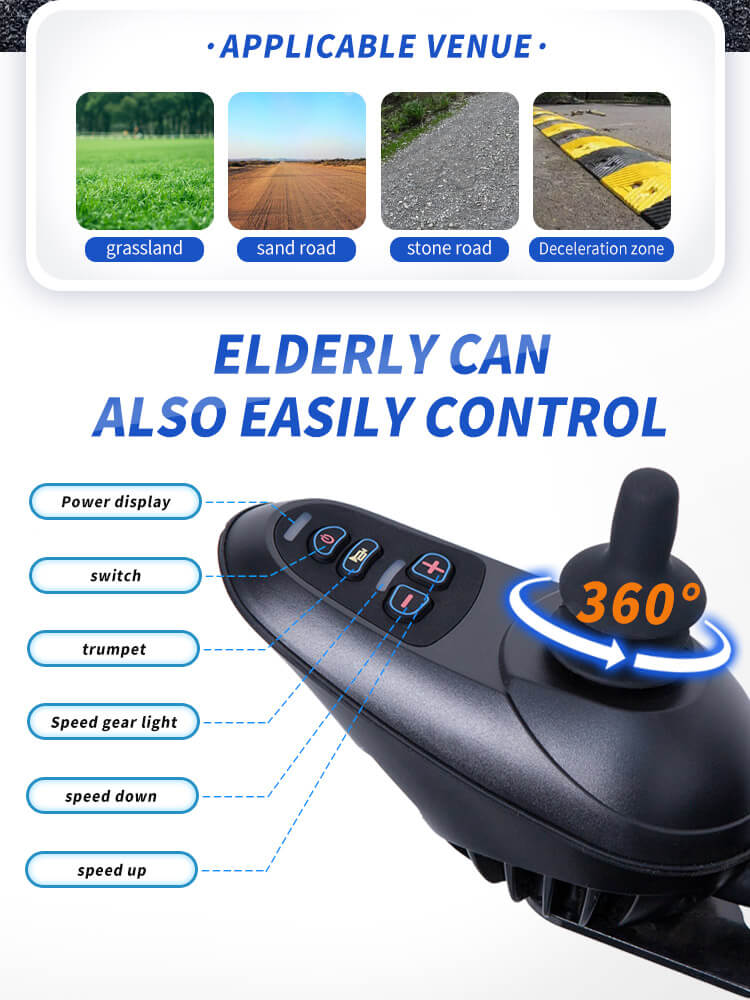 YSE123 Steel Folding Electric Wheelchair 3