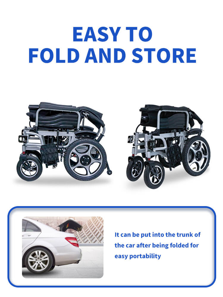 YSE123 Steel Folding Electric Wheelchair 4