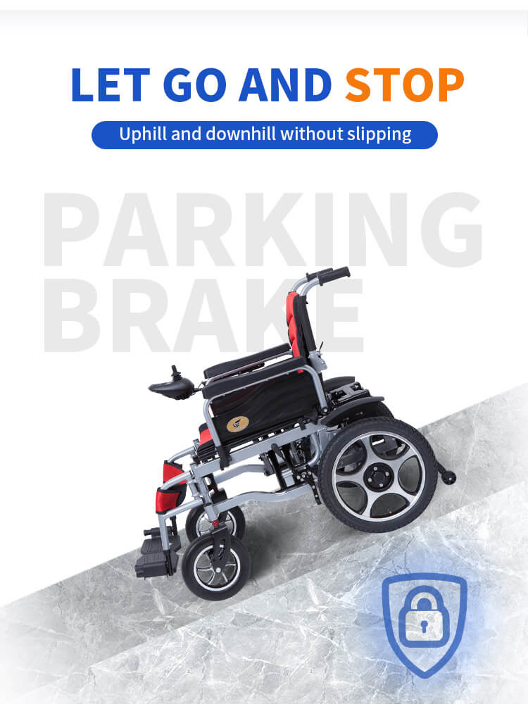 YSE123 Steel Folding Electric Wheelchair 5