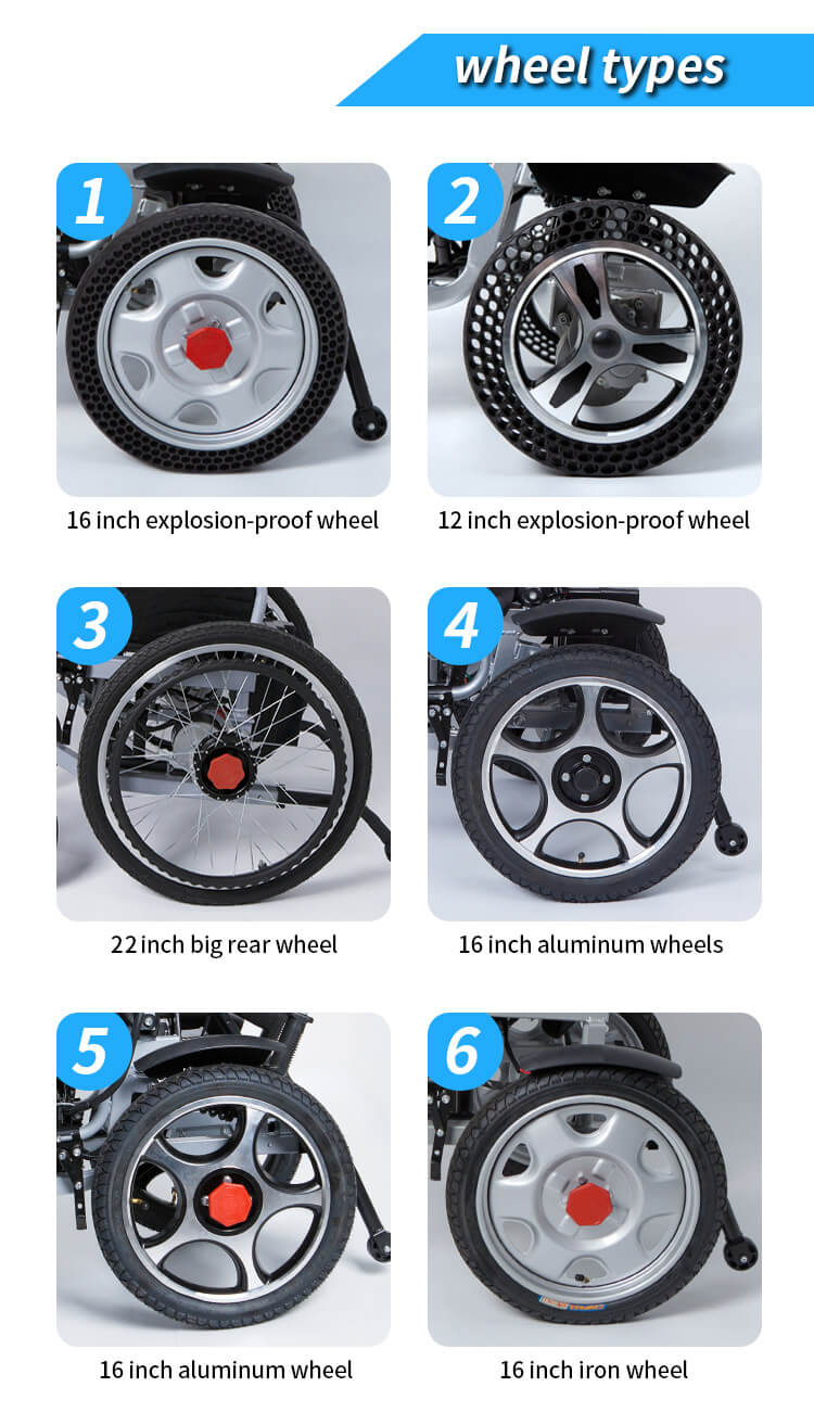 YSE123 Steel Folding Electric Wheelchair 7