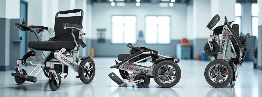 YSE130M Foldable Electric Wheelchair for Elderly Outdoor Travel